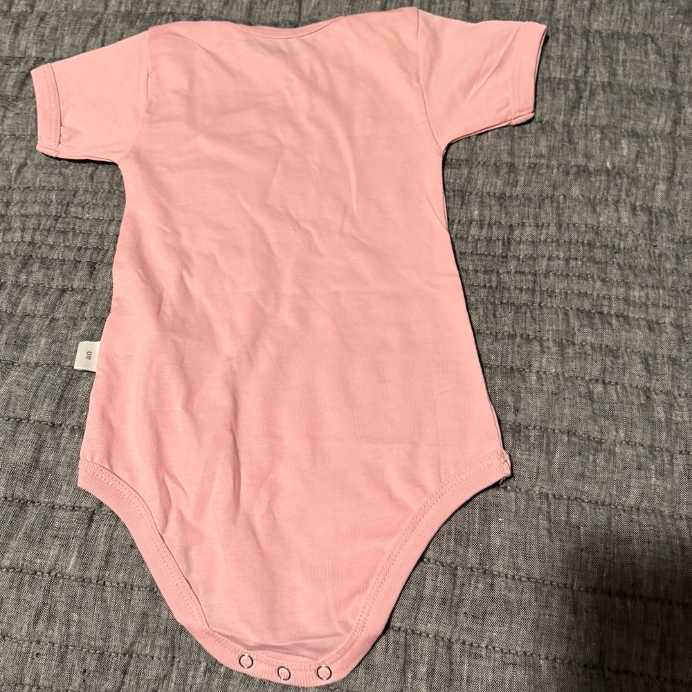 NWOT flower girl pink onesie - Picture 3 of 5